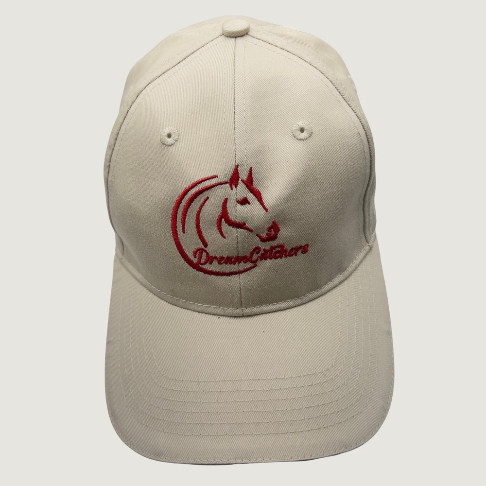 Port Authority Horse Power Tan Cotton Baseball Cap Hat Adjustable American Flag